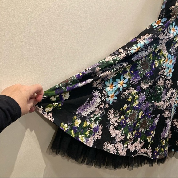 JOE BROWNS Sz 26 Floral Lined Bodice and Skirt w/ Tulle Zipper Closure Dress NEW - Picture 4 of 12